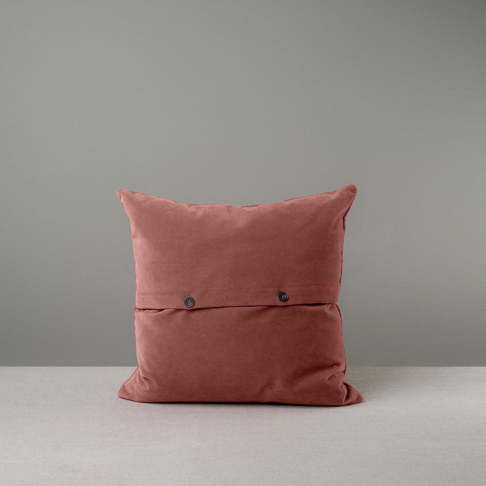 Square Kip Cushion in Intelligent Velvet, Damson