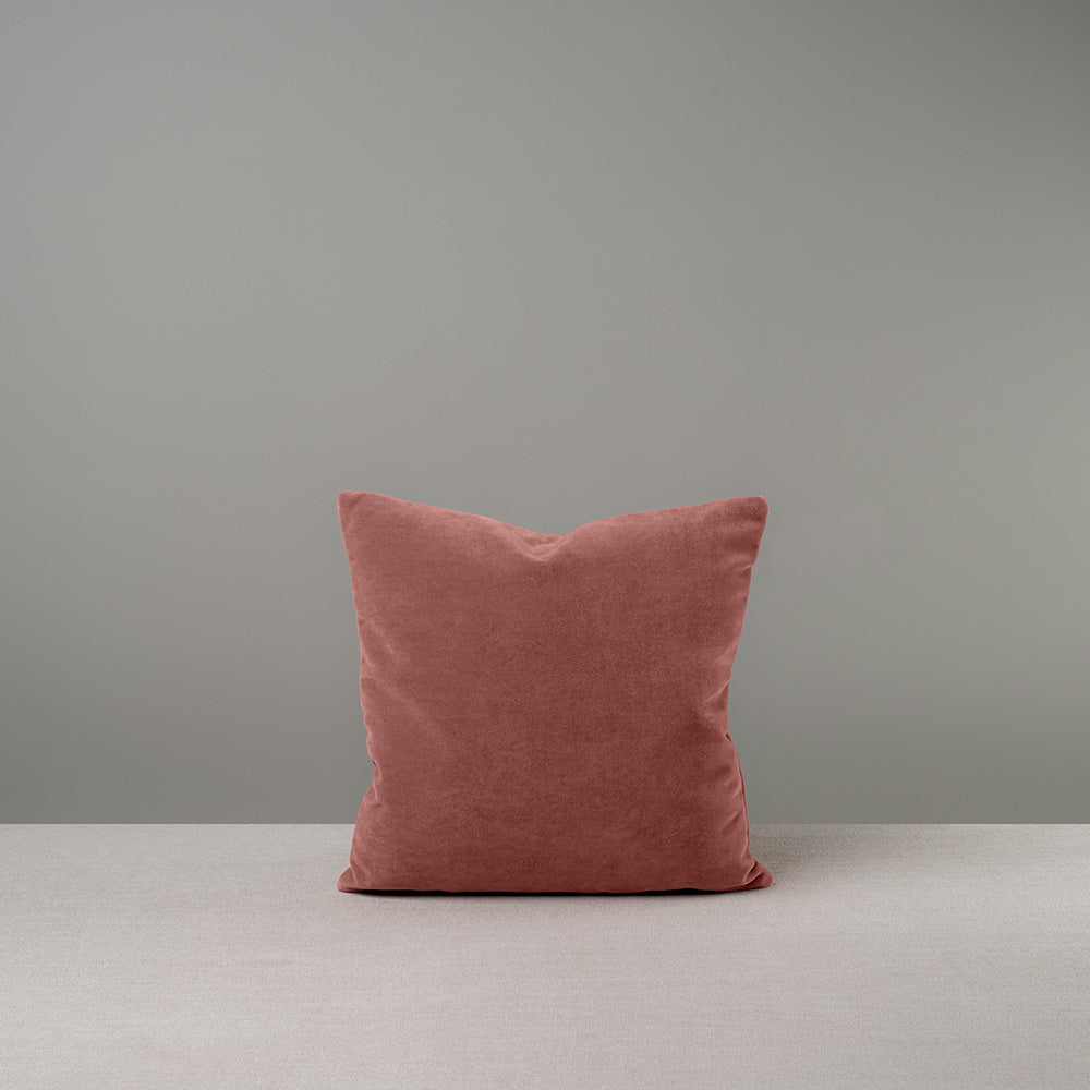 Front Side of Medium Pink(Damson) Velvet Square Cushion - Nicola Harding & Co.