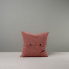Back Side of Medium Pink(Damson) Velvet Square Cushion With 2 Buttons - NiX