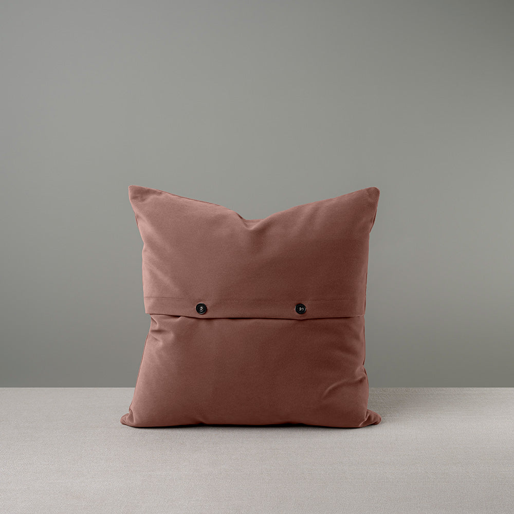 Back Side of Large Square Cushions in Dusky Pink Velvet With 2 Buttons - By NiX