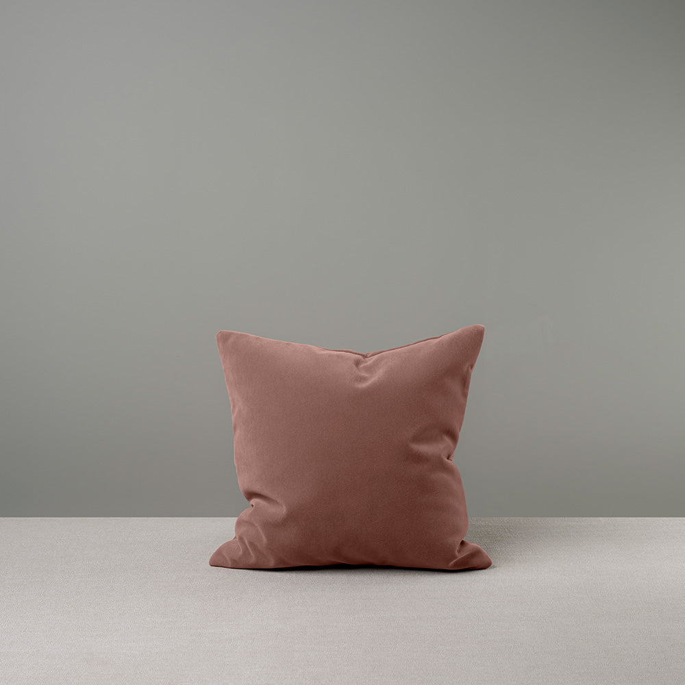  Square Kip Cushion in Intelligent Velvet, Dusky Pink 