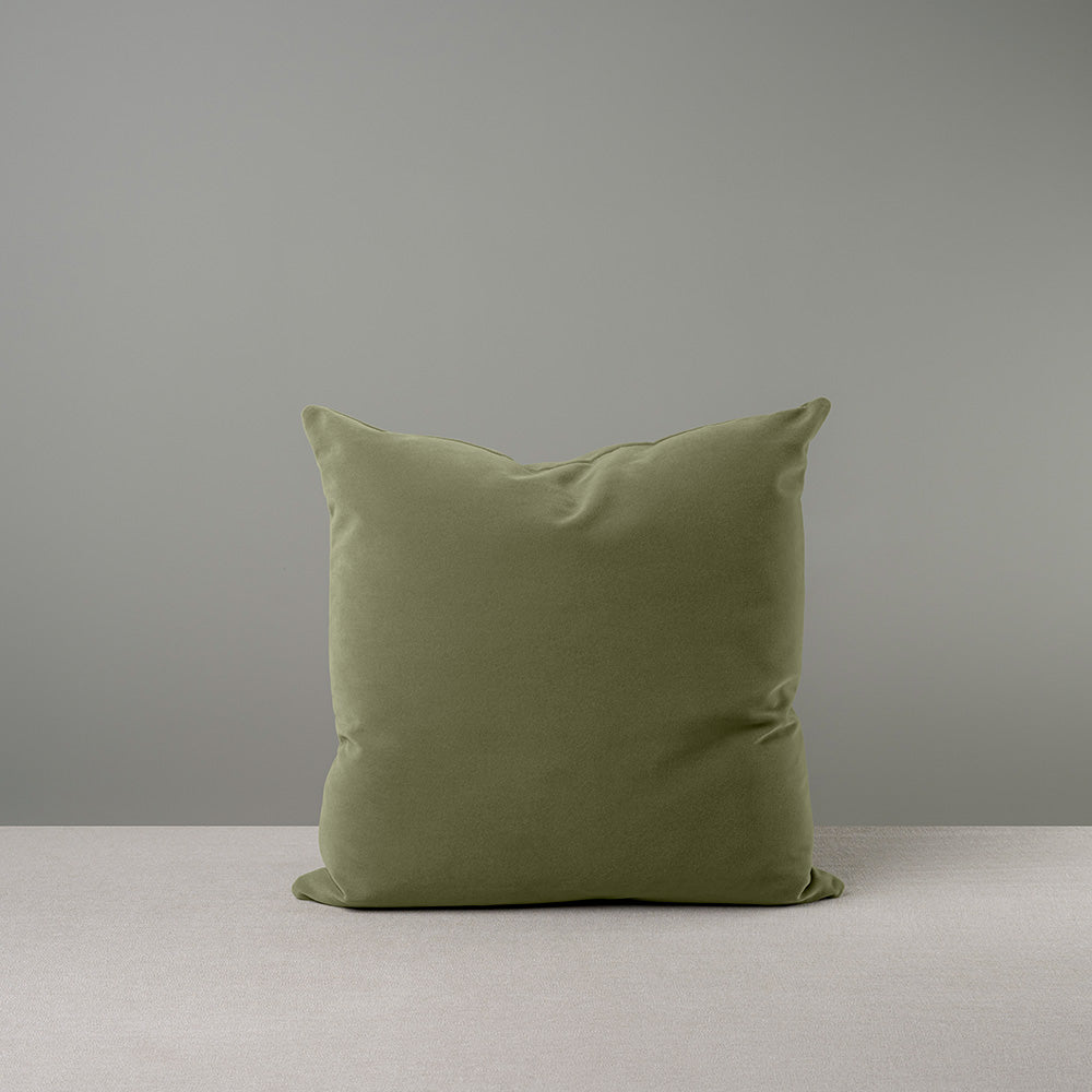 Front Side of Large Square Cushion in Green Velvet - By NiX