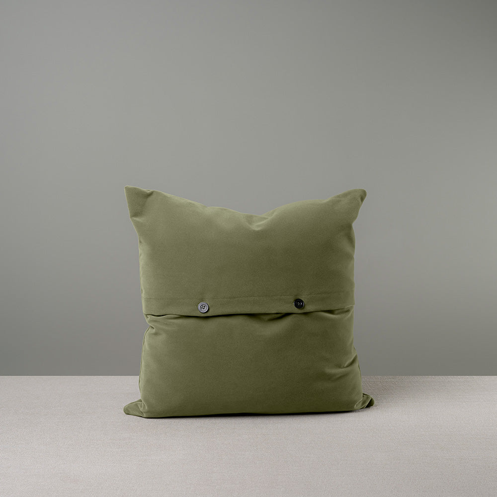 Square Kip Cushion in Intelligent Velvet, Green Tea