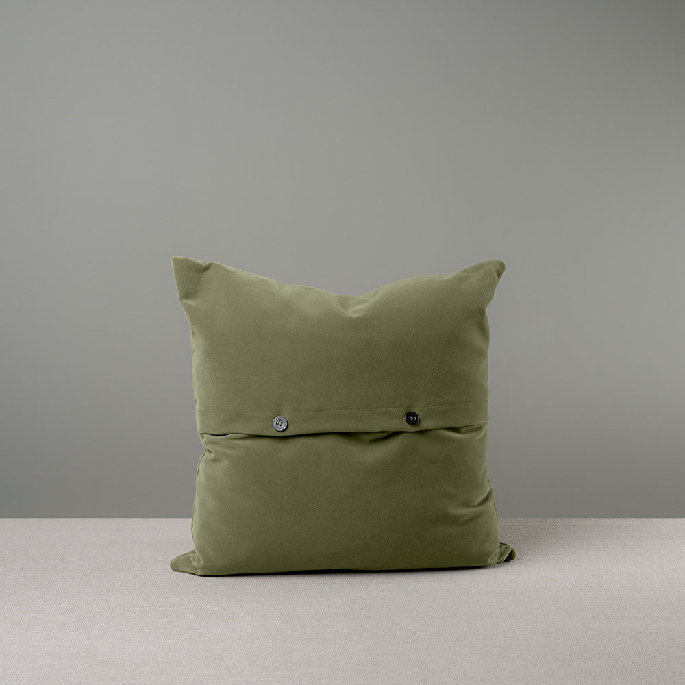  Square Kip Cushion in Intelligent Velvet, Green Tea 