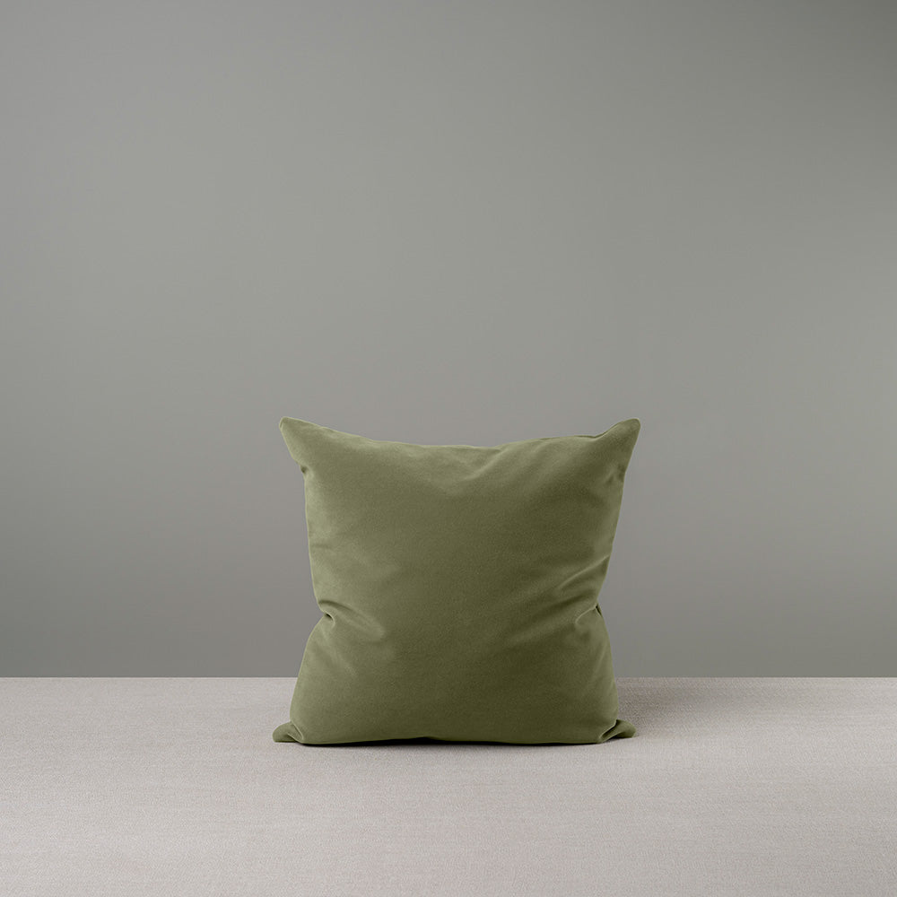 Front Side of Medium Square Cushion in Green Velvet - NiX By Nicola Harding & Co.