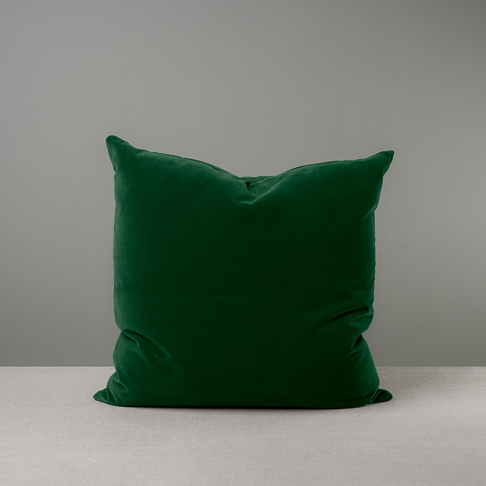 Square Kip Cushion in Intelligent Velvet, Juniper