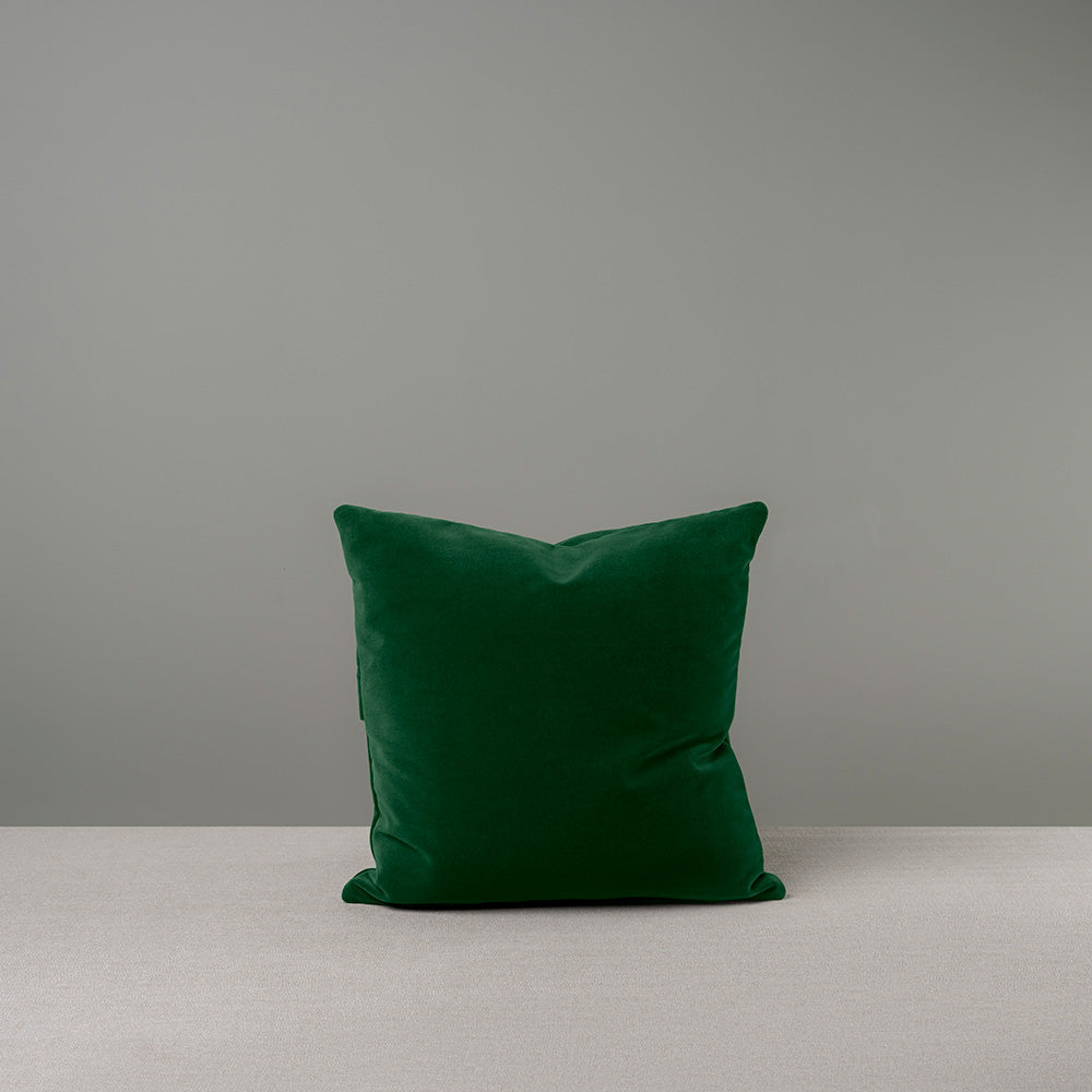 Square Kip Cushion in Intelligent Velvet, Juniper