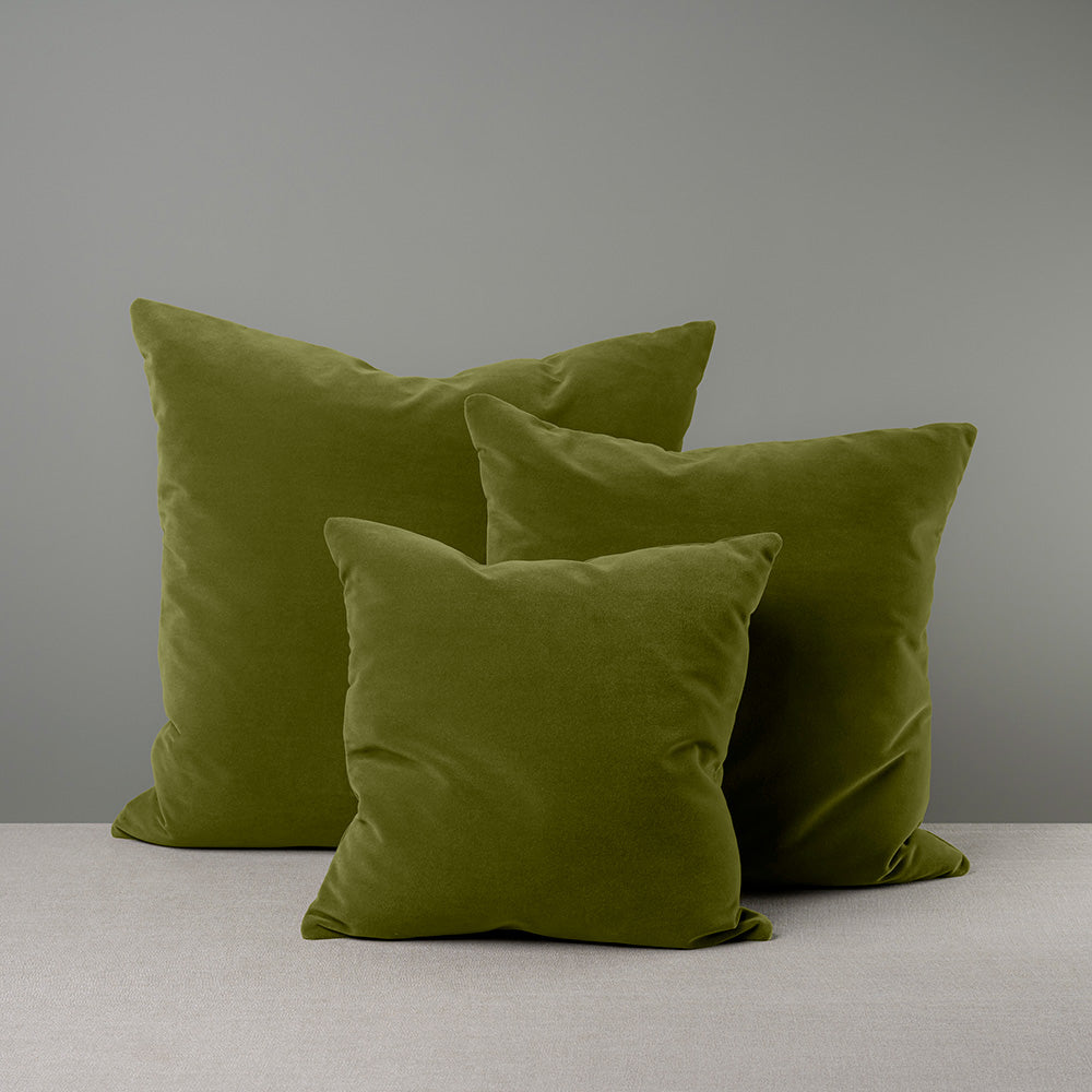 3 Different Sizes of Green Velvet Square Cushion - NiX By Nicola Harding & Co.