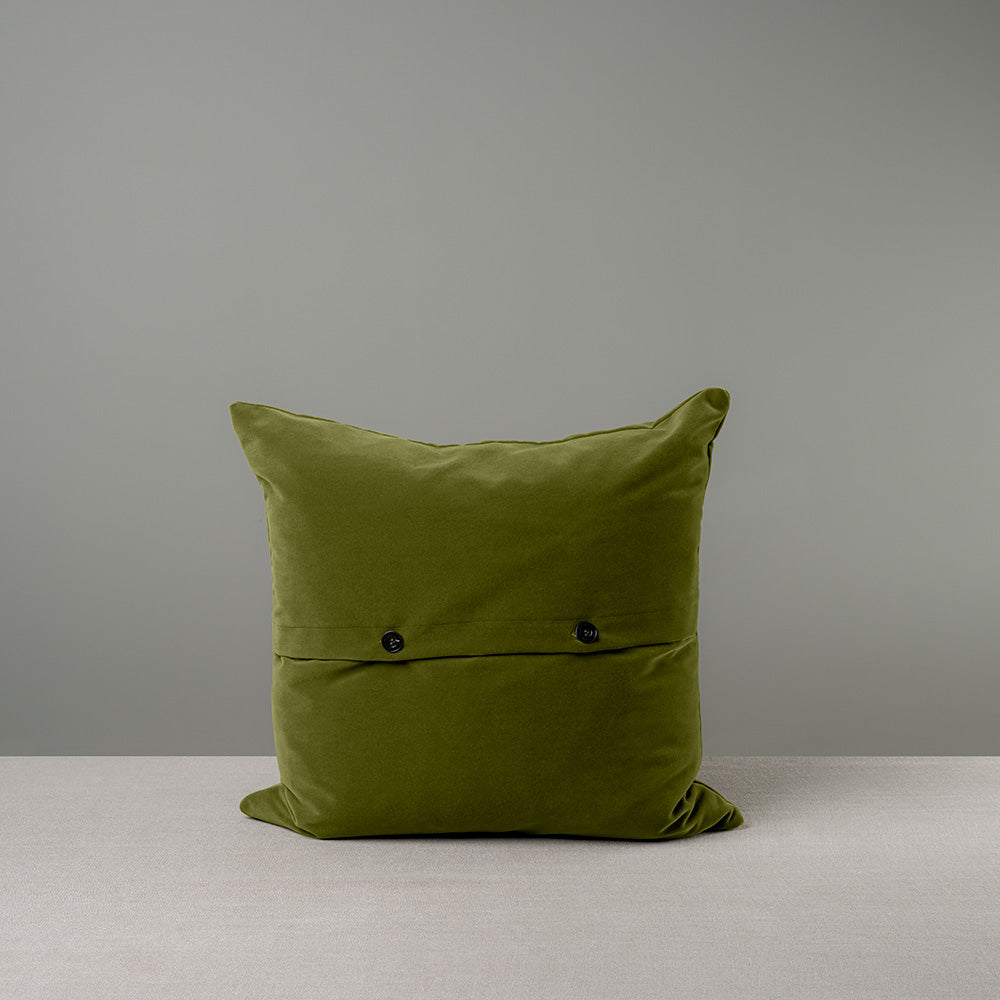 Back Side of Green Velvet Square Cushion With 2 Buttons - NiX