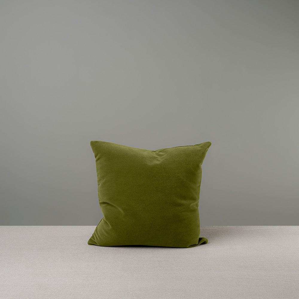 Front Side of Medium Green Velvet Square Cushion