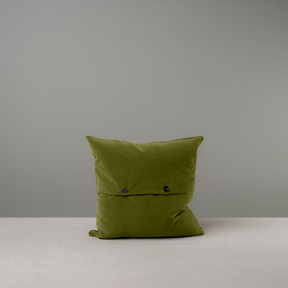 Back Side of Green Velvet Square Cushion With 2 Buttons - NiX