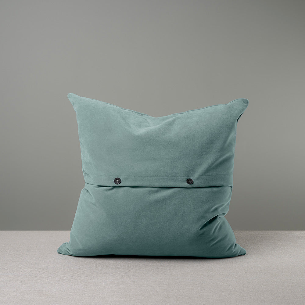 Square Kip Cushion in Intelligent Velvet, Mineral