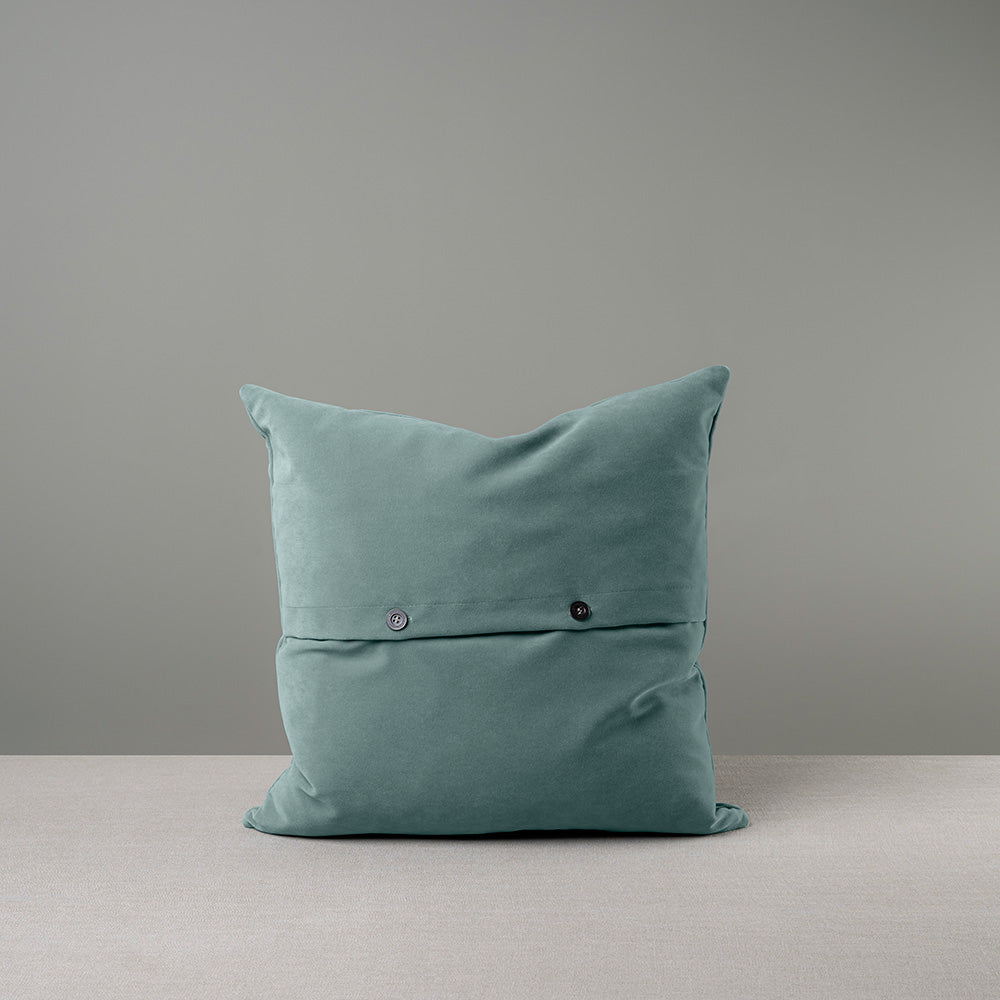 Square Kip Cushion in Intelligent Velvet, Mineral