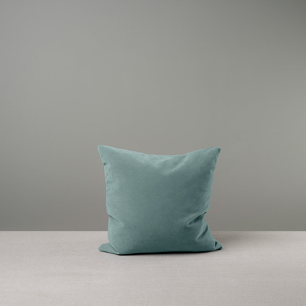 Square Kip Cushion in Intelligent Velvet, Mineral