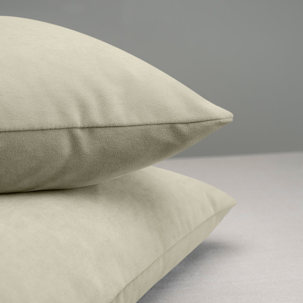 Square Kip Cushion in Intelligent Velvet, Moonstone