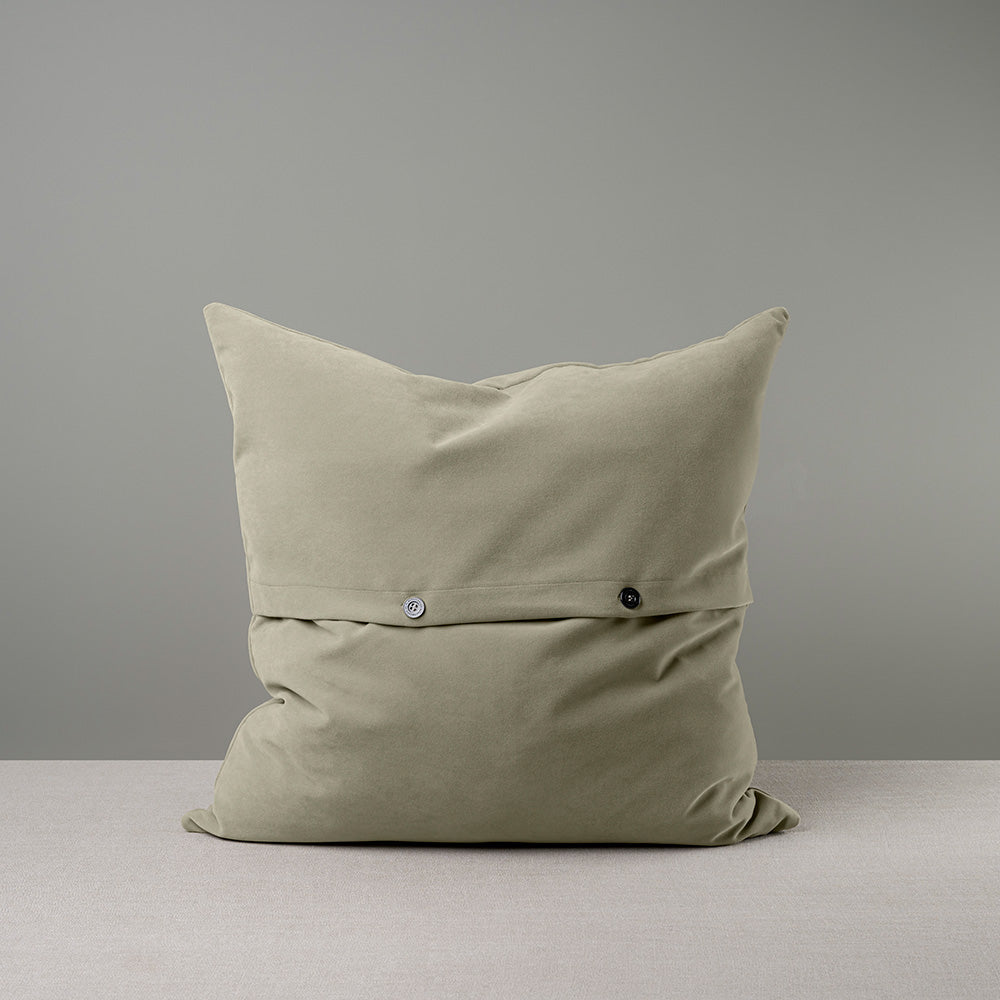 Square Kip Cushion in Intelligent Velvet, Moonstone