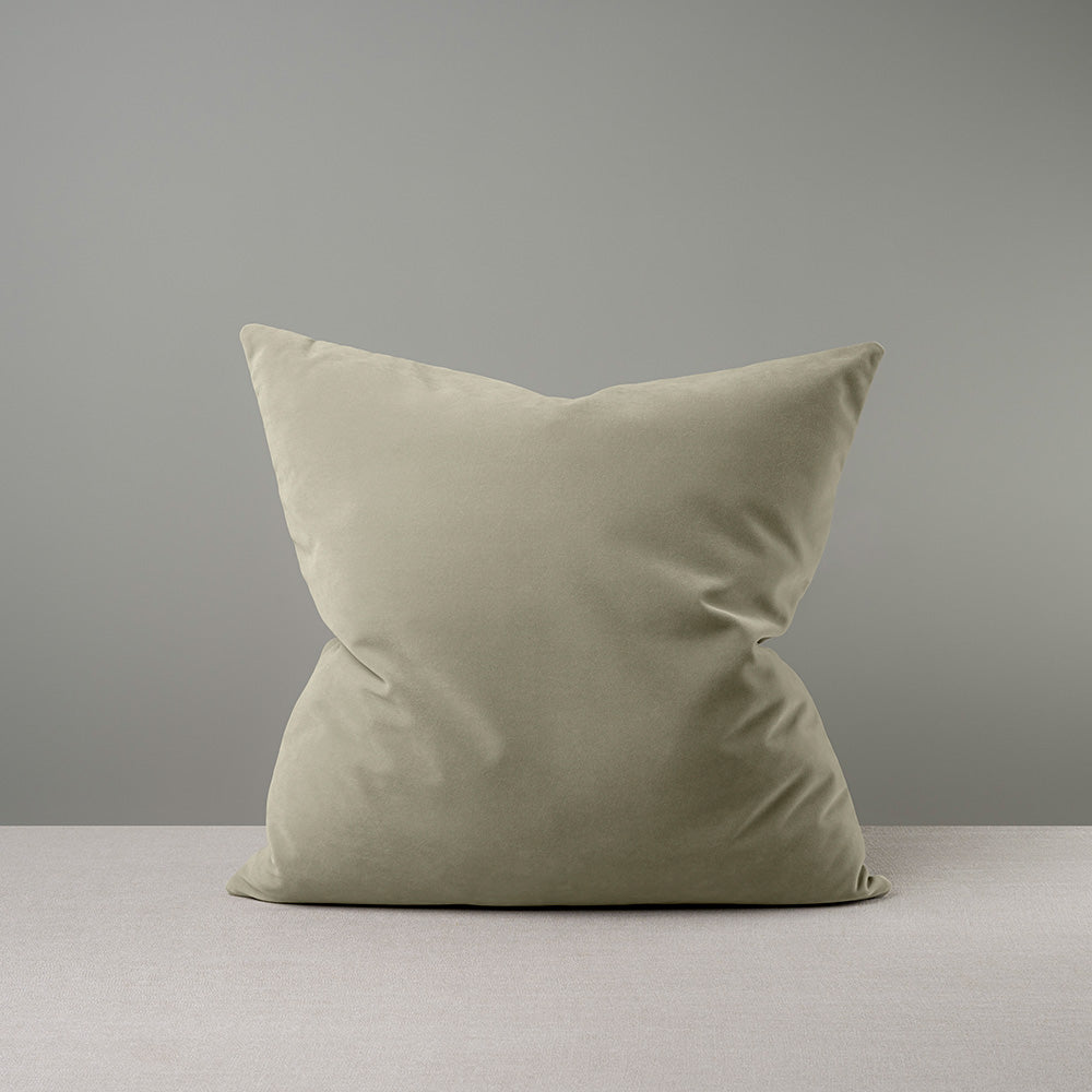 Square Kip Cushion in Intelligent Velvet, Moonstone