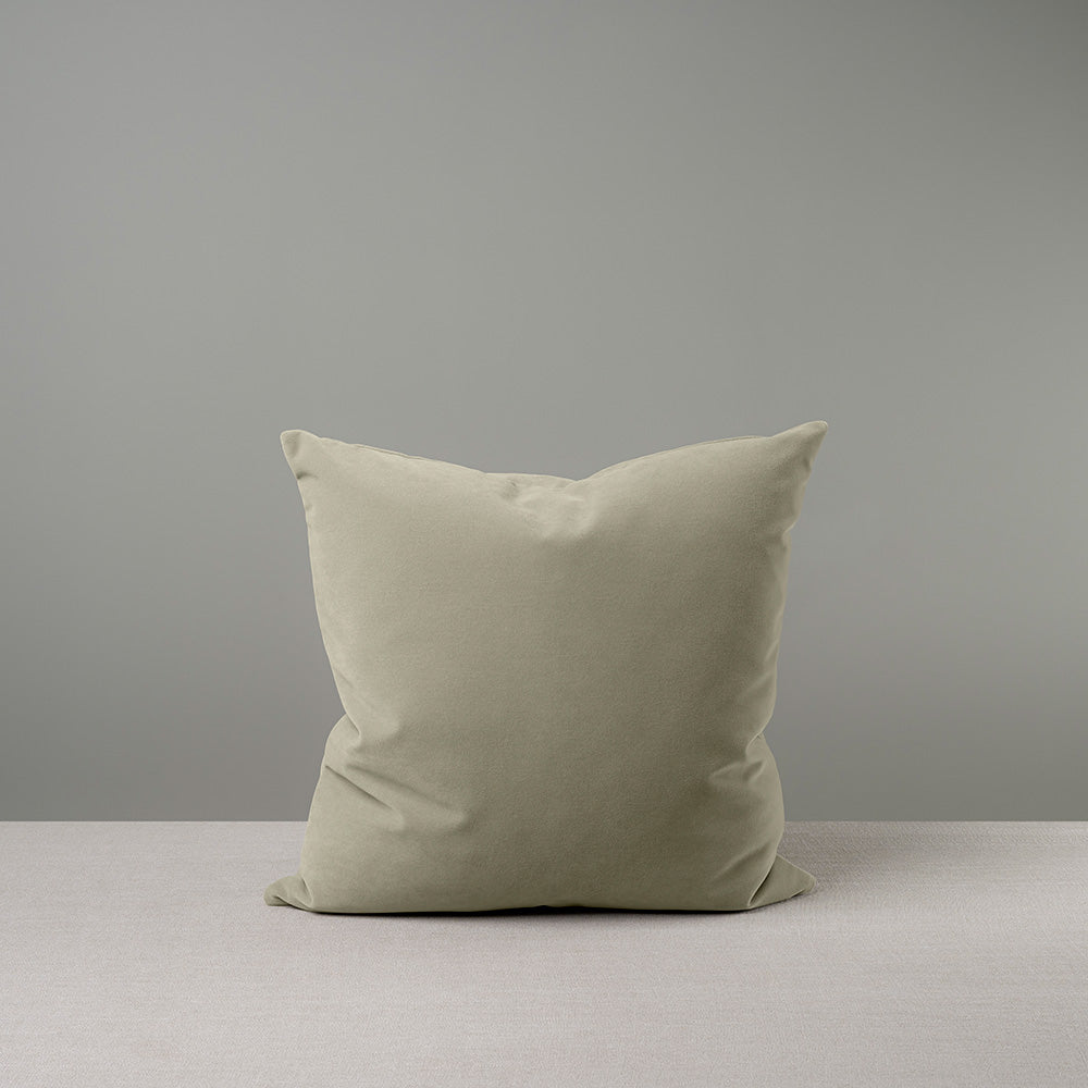 Square Kip Cushion in Intelligent Velvet, Moonstone