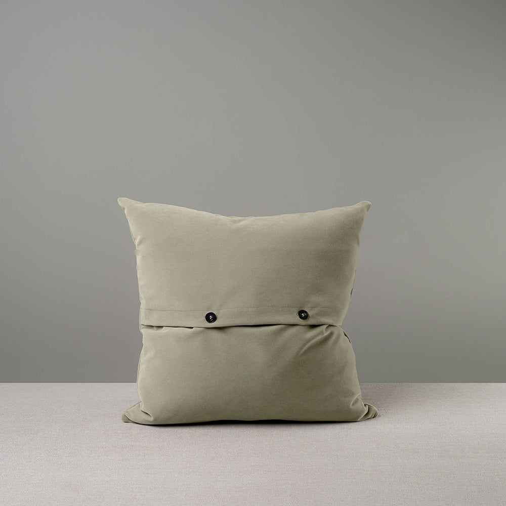 Square Kip Cushion in Intelligent Velvet, Moonstone