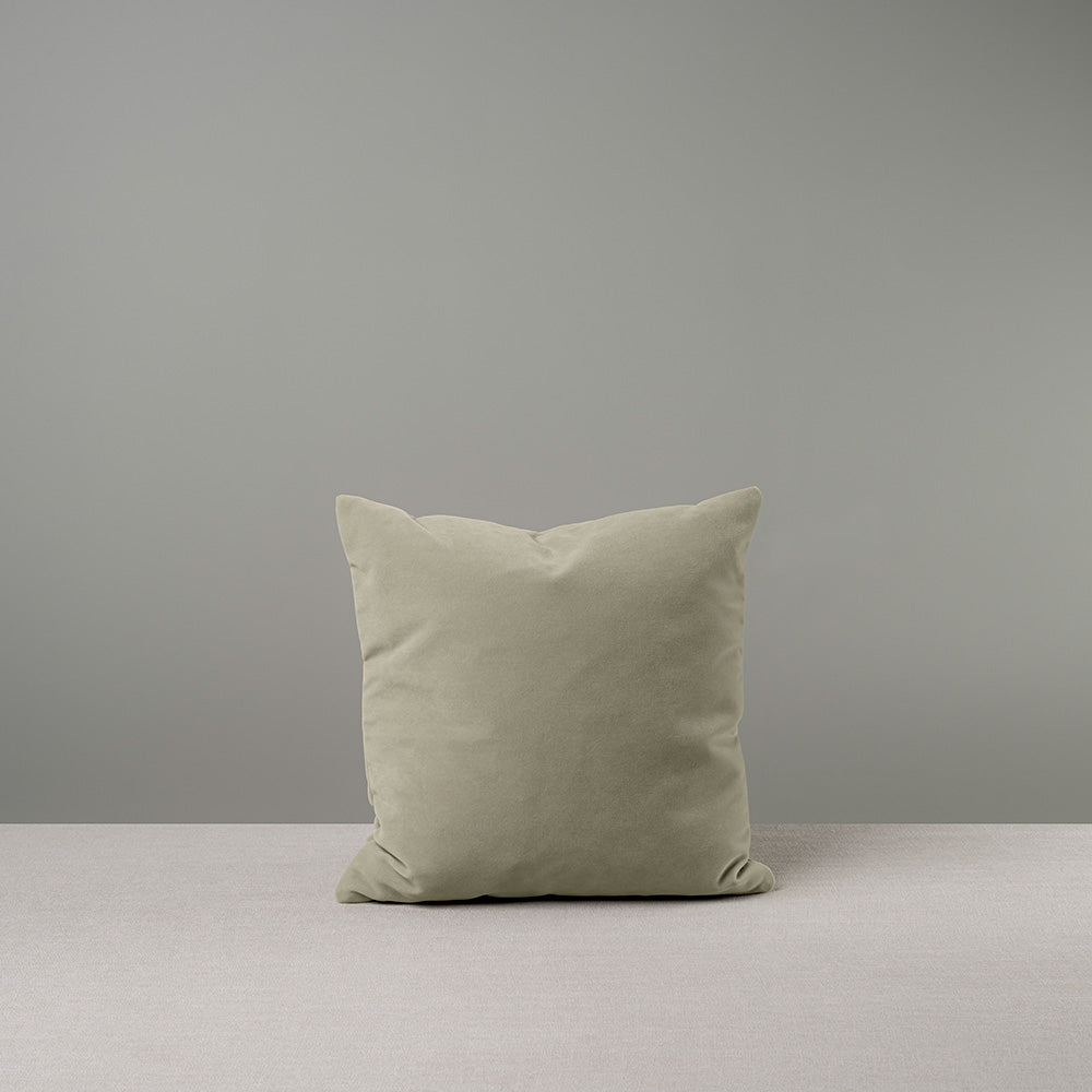 Square Kip Cushion in Intelligent Velvet, Moonstone