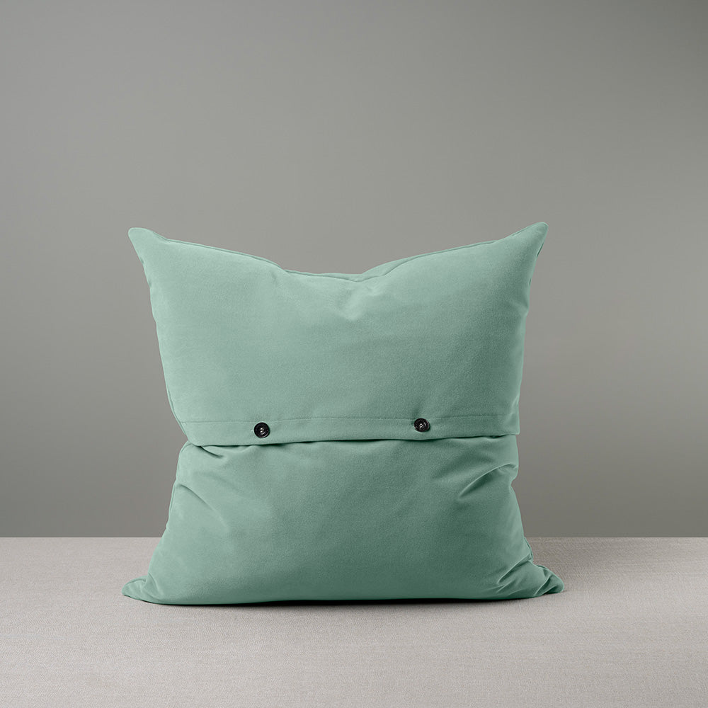 Back Side of Extra Large Square Cushion in Blue(Sea Mist) Velvet With 2 Buttons - By NiX