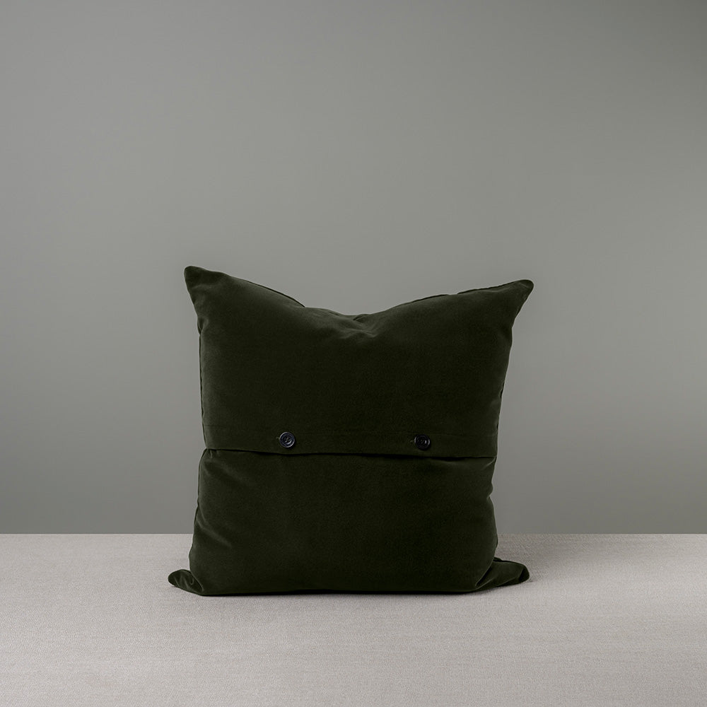 Square Kip Cushion in Intelligent Velvet, Seaweed