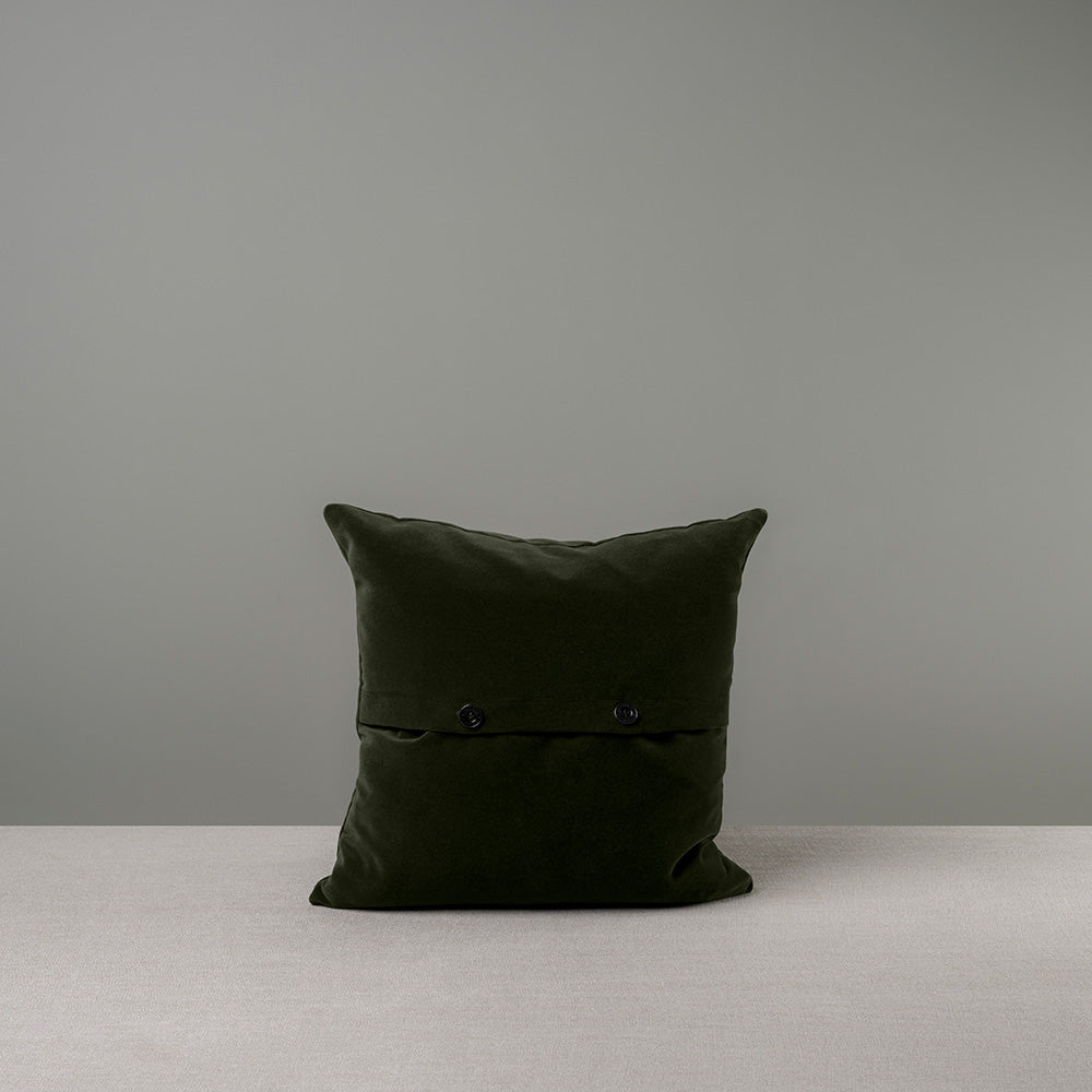 Back Side of Medium Square Cushion in Dark Green(Seaweed) Velvet - By NiX