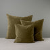 image of Square Kip Cushion in Intelligent Velvet, Sepia