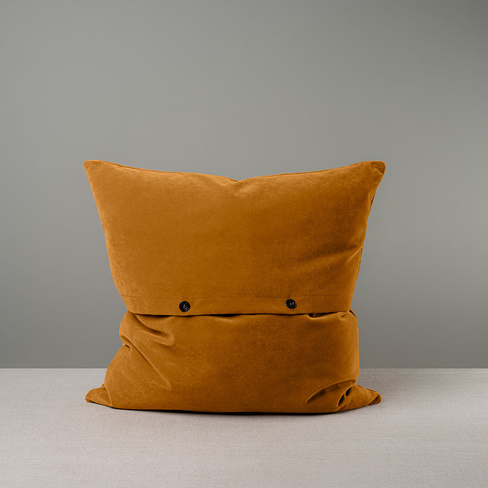 Square Kip Cushion in Intelligent Velvet, Spice