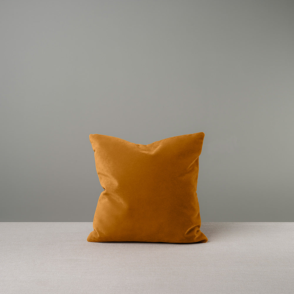 Front Side of Medium Square Cushion in Orange(Spice) Velvet - NiX