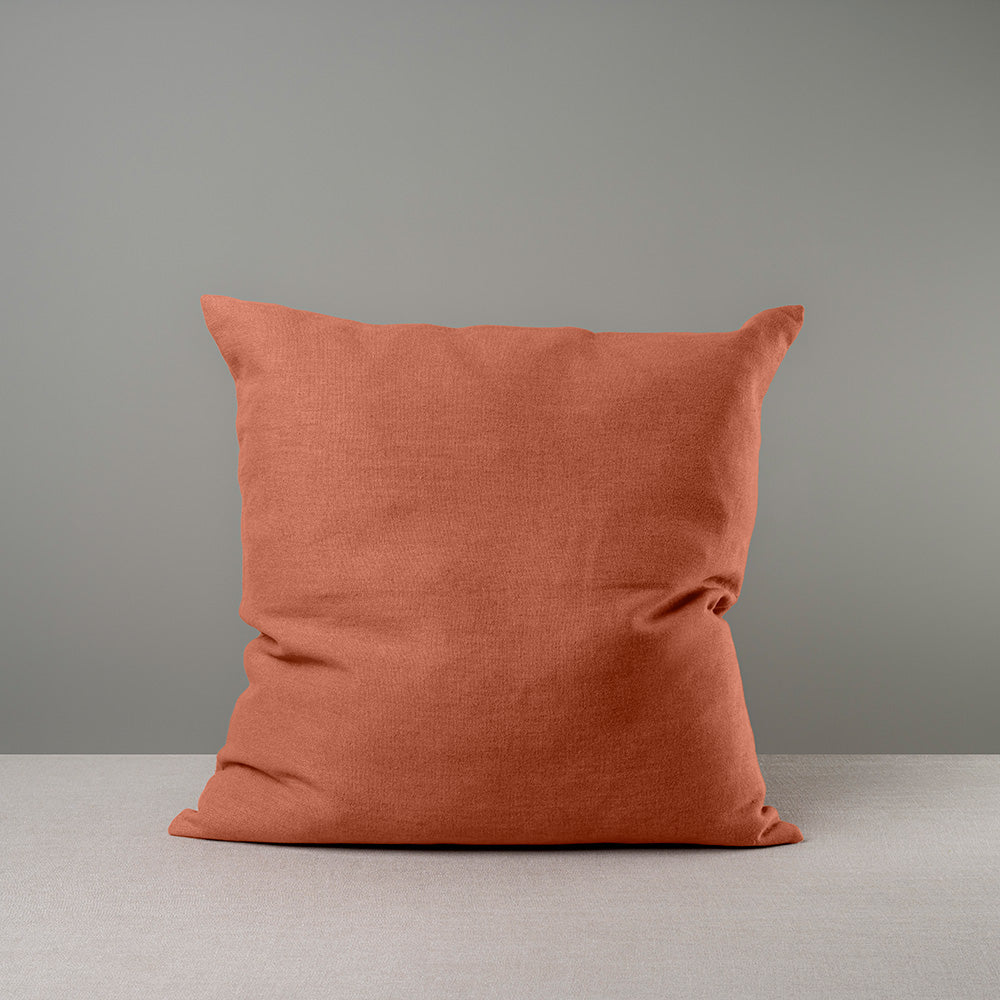 Large size Square Kip Cushion in Laidback Linen, Cayenne