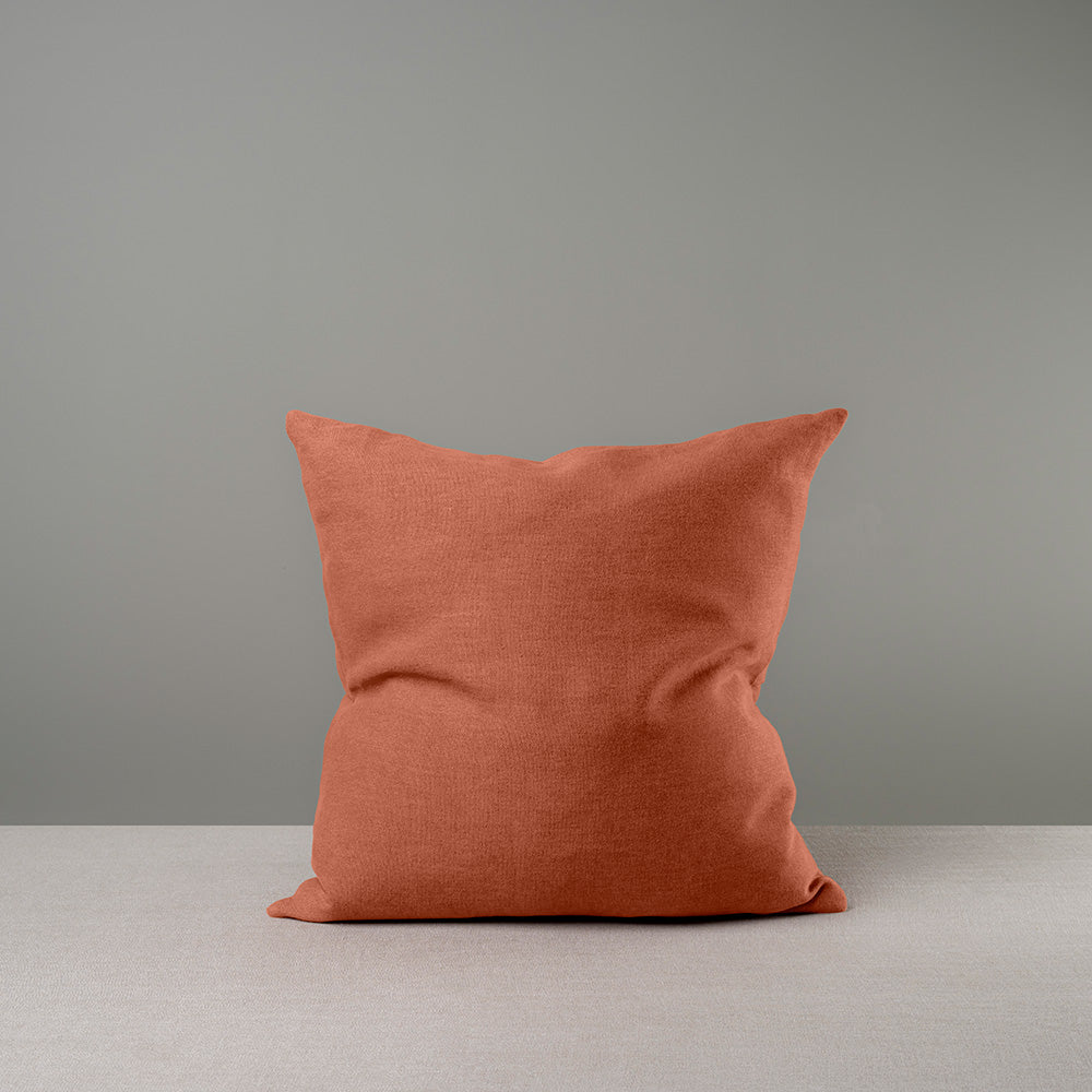 Medium size Square Kip Cushion in Laidback Linen, Cayenne - Nicola Harding & Co.