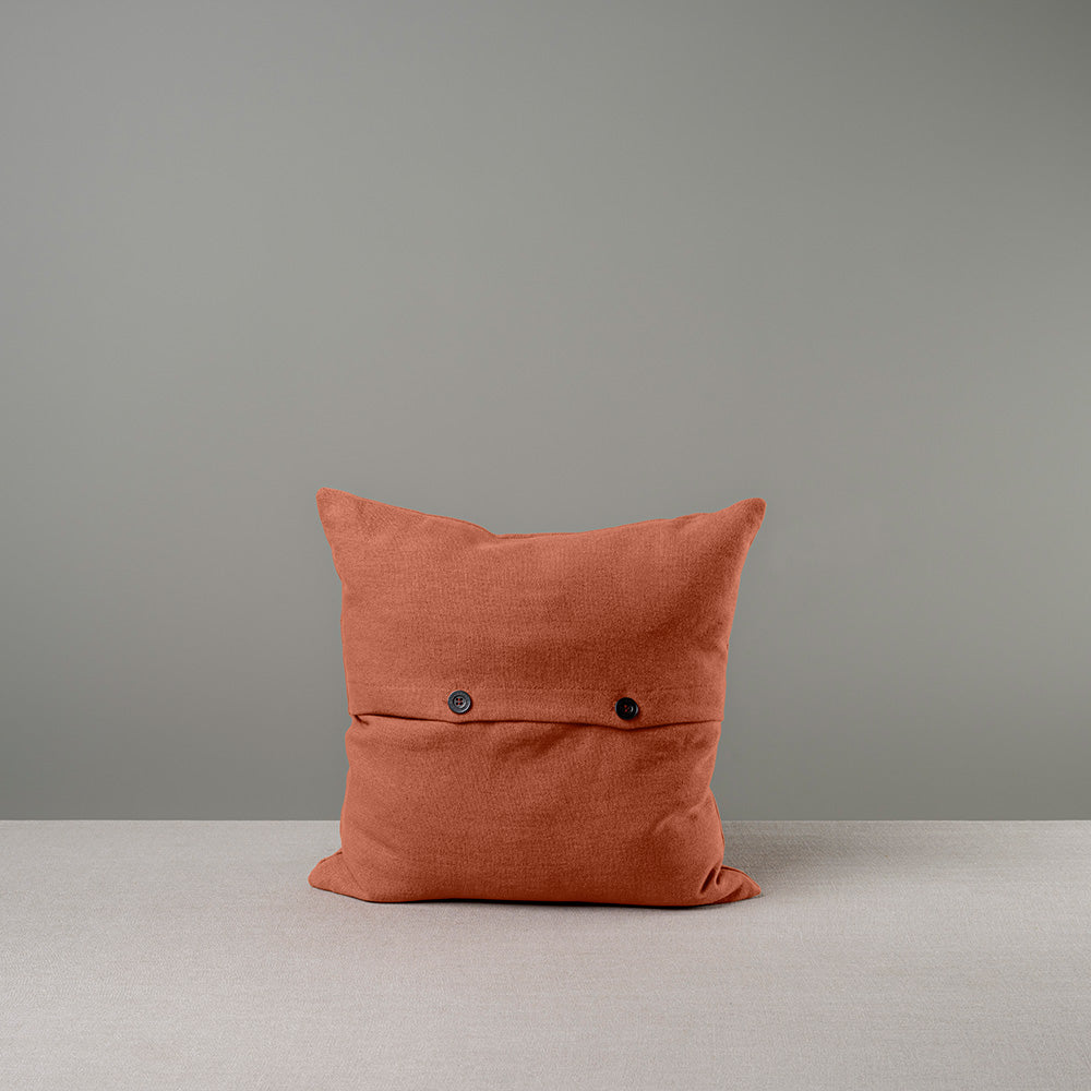 Small Size Square Kip Cushion in Laidback Linen, Cayenne