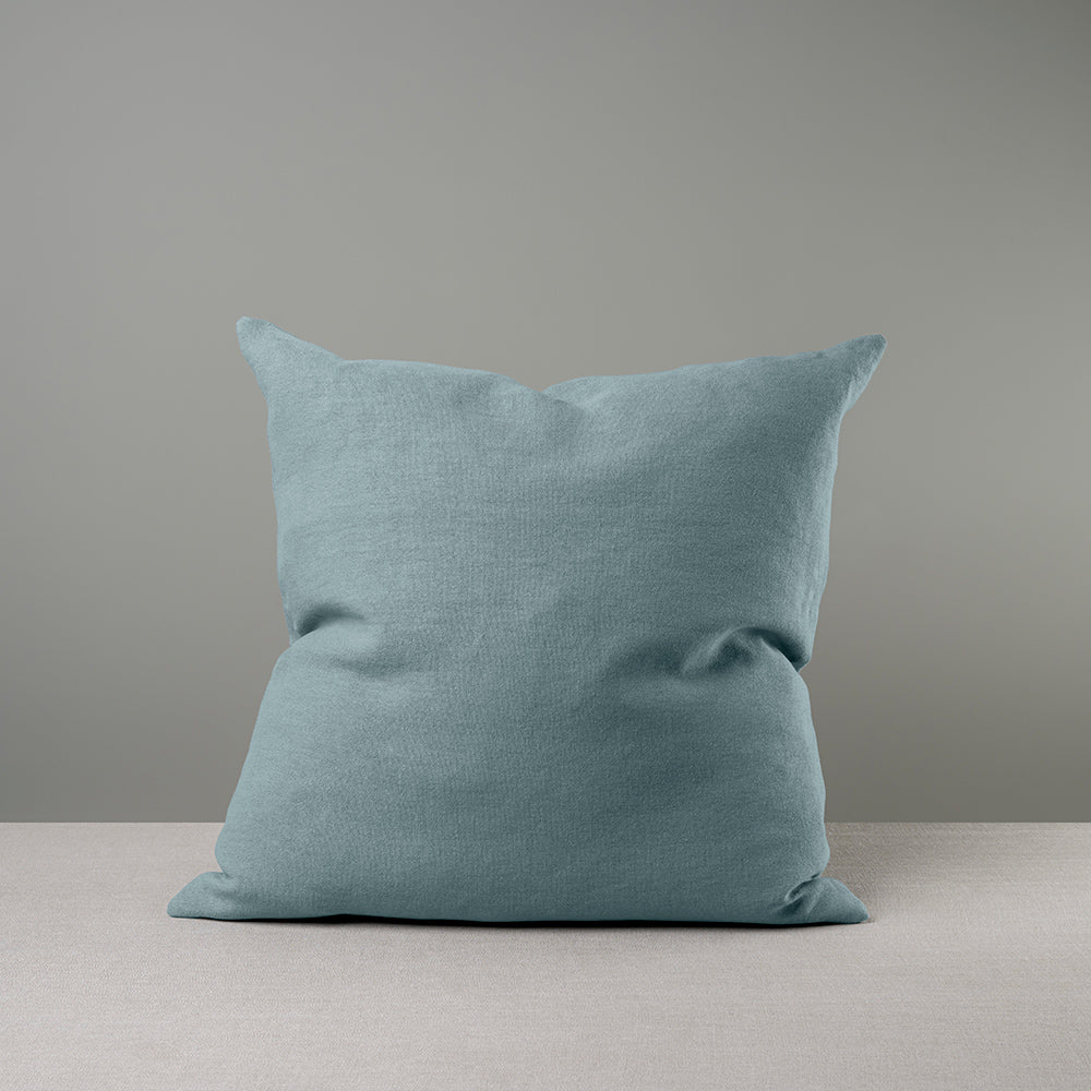 Square Kip Cushion in Laidback Linen, Cerulean