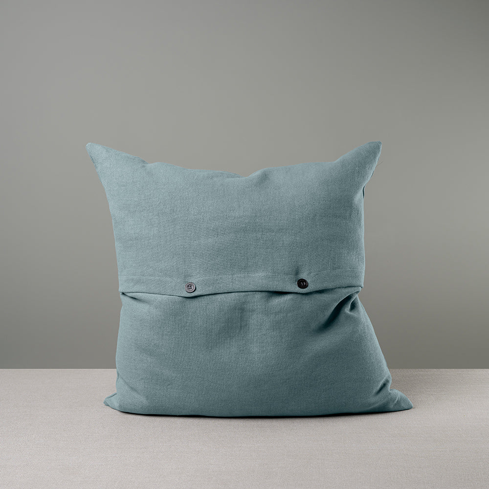 Square Kip Cushion in Laidback Linen, Cerulean