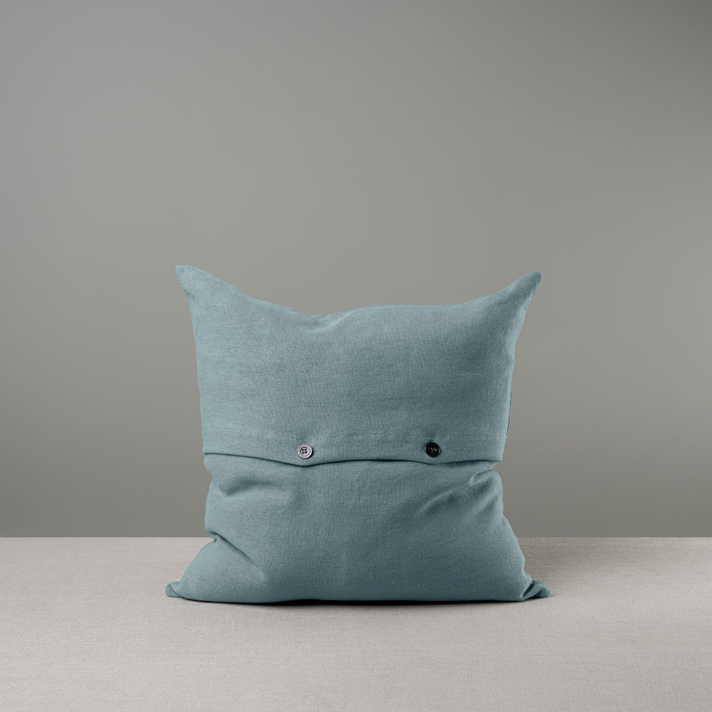 Square Kip Cushion in Laidback Linen, Cerulean