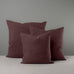 image of Square Kip Cushion in Laidback Linen, Damson