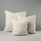 3 Different sizes Square Kip Cushion in Laidback Linen, Dove - By NiX