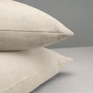 2 Square Kip Cushion in Laidback Linen, Dove on top of each other