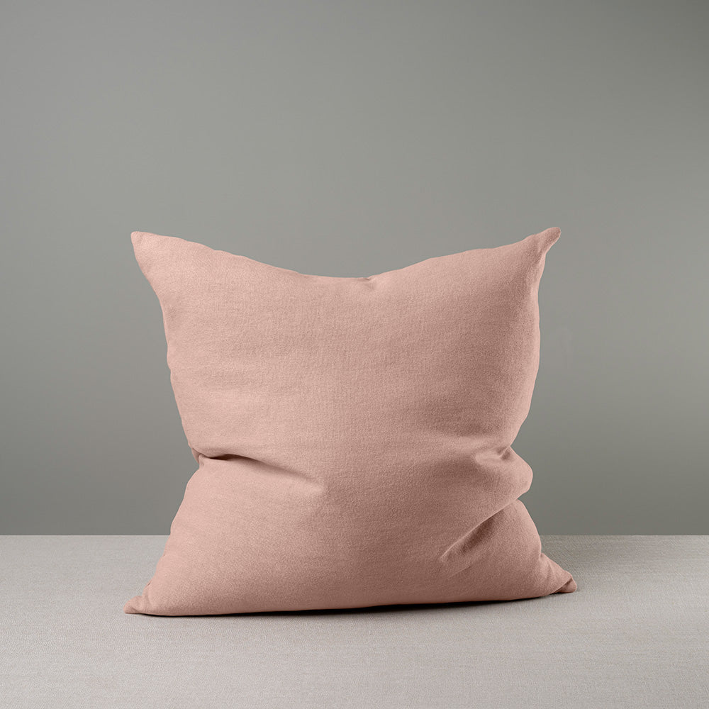 Square Kip Cushion in Laidback Linen, Dusky Pink