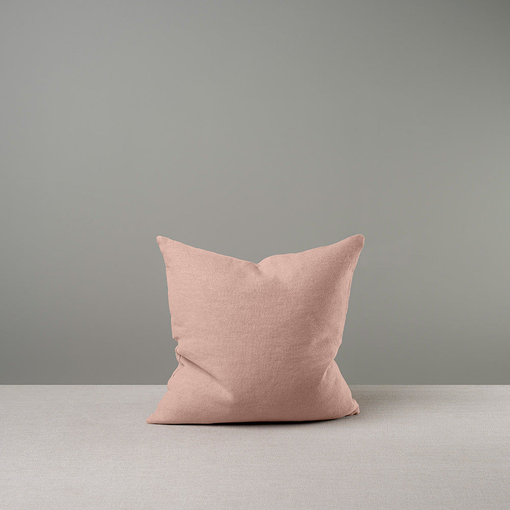 Medium size Square Kip Cushion in Laidback Linen, Dusky Pink