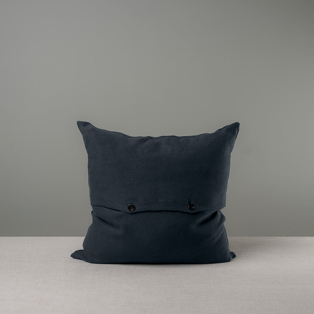 Square Kip Cushion in Laidback Linen, Midnight