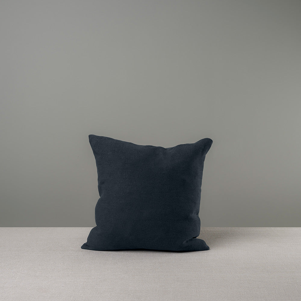 Square Kip Cushion in Laidback Linen, Midnight