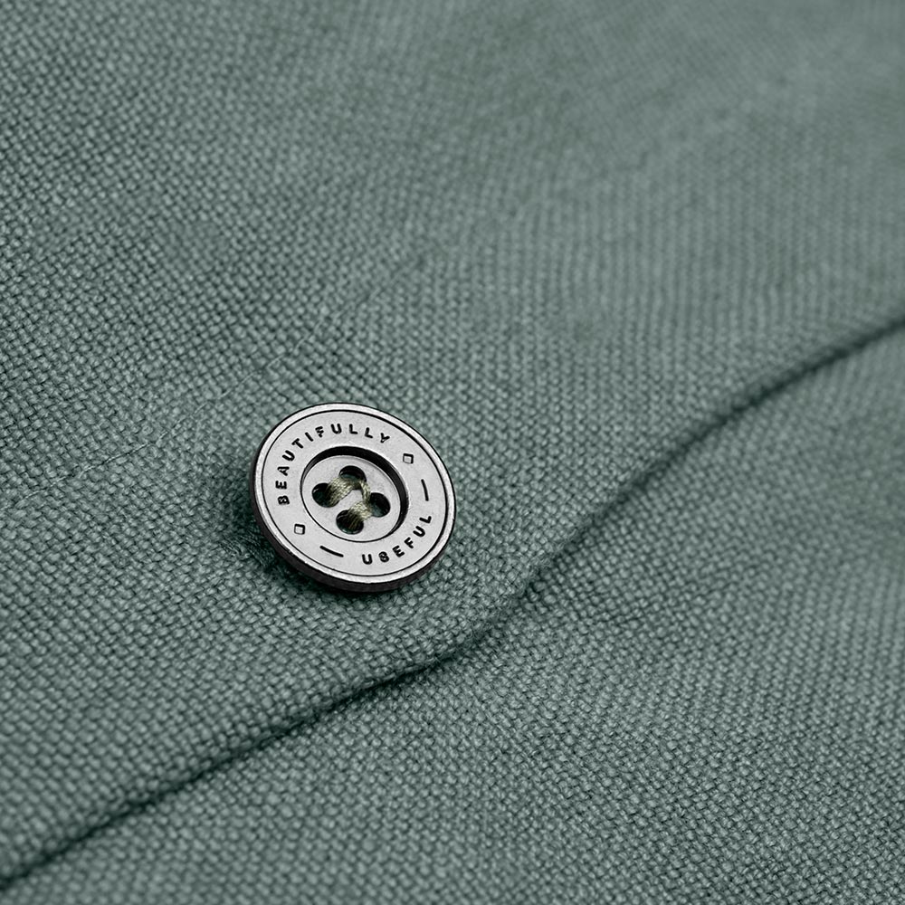 Square Kip Cushion in Laidback Linen, Mineral