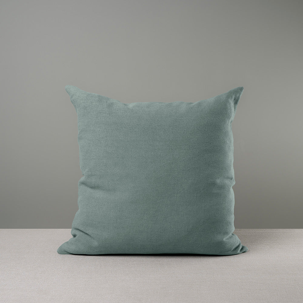Extra Large Square Kip Cushion in Laidback Linen, Mineral Front View - NiX