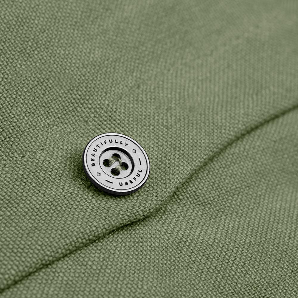 Square Kip Cushion in Laidback Linen, Moss