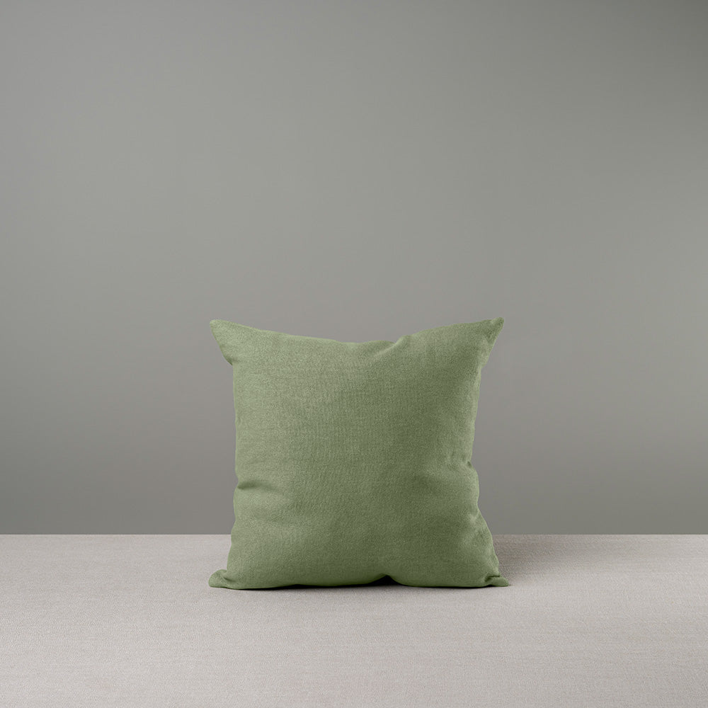 Medium size Square Kip Cushion in Laidback Linen, Moss - By NiX