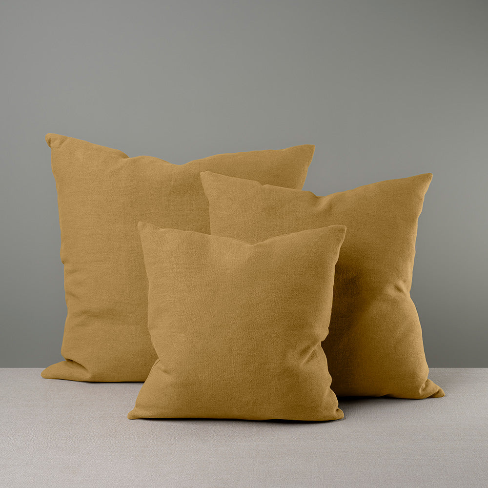 Square Kip Cushion in Laidback Linen, Ochre