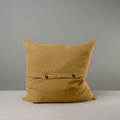 Square Kip Cushion in Laidback Linen, Ochre Yellow - By NiX