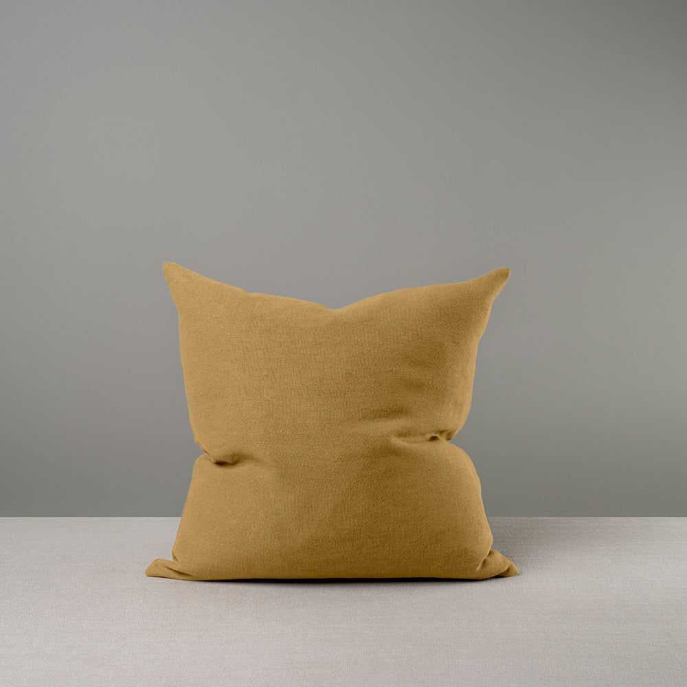 Square Kip Cushion in Laidback Linen, Ochre